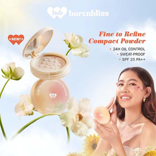 BNB barenbliss Korean Bloomatte Fine to Refine Compact Powder「24H oil control」Bedak Padat | Cerianti
