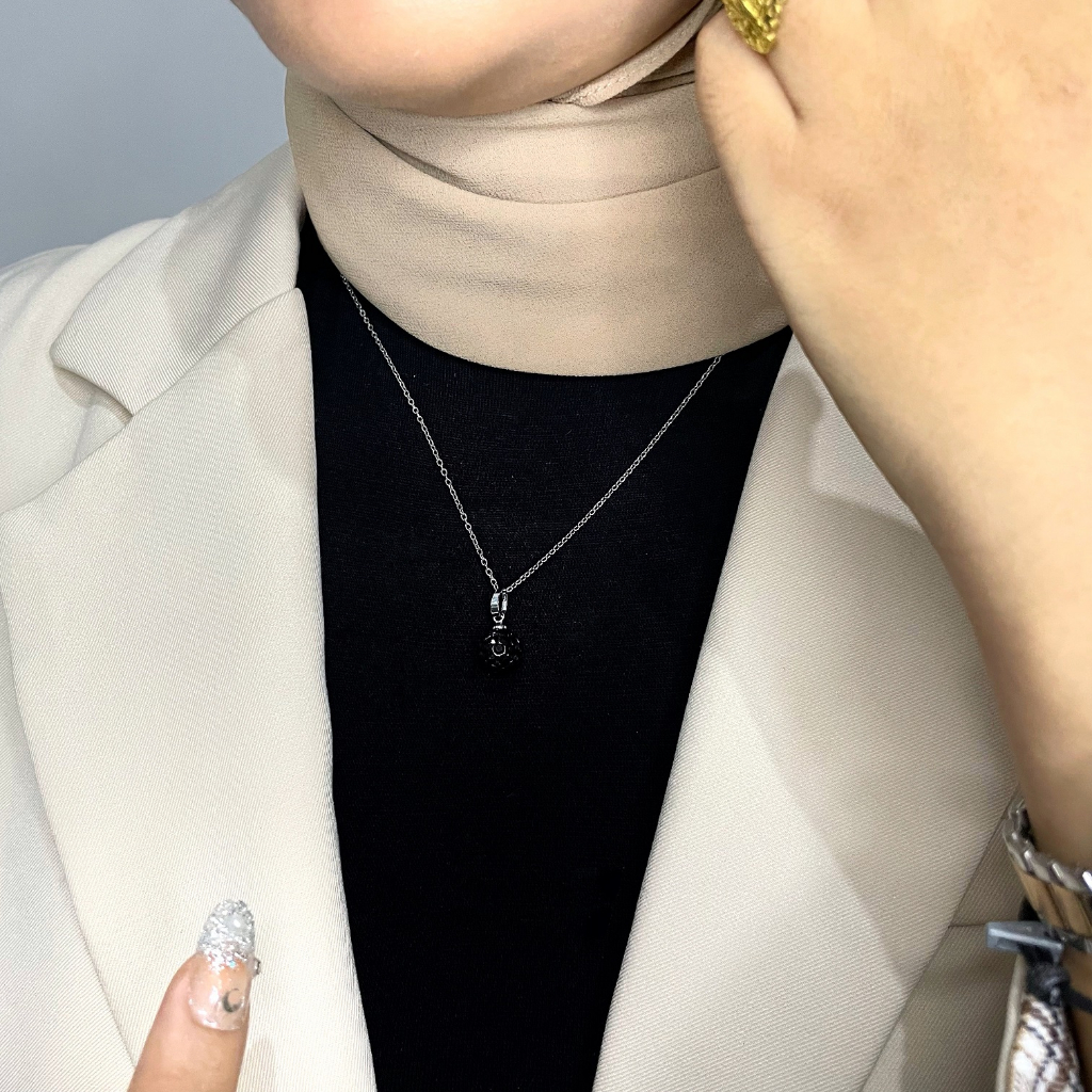 Promo COD Kalung Dan Liontin Titanium Aksesoris Wanita Pria Terbaru Kalung Anti Karat