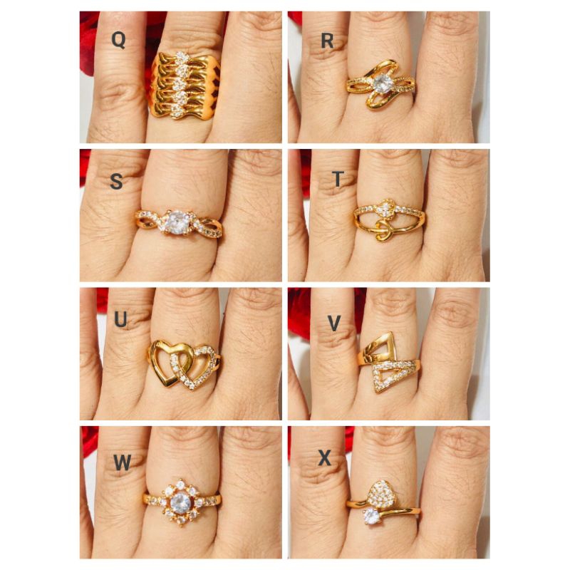 NK06. Cincin xuping dewasa lapis emas dgn mata zircon