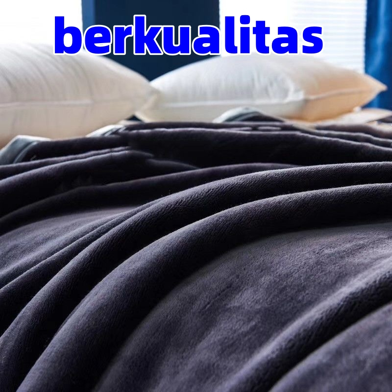 Selimut bulu halus  selimut polos selimut 160x200CM terlaris impor termurah berkualitas bermotif