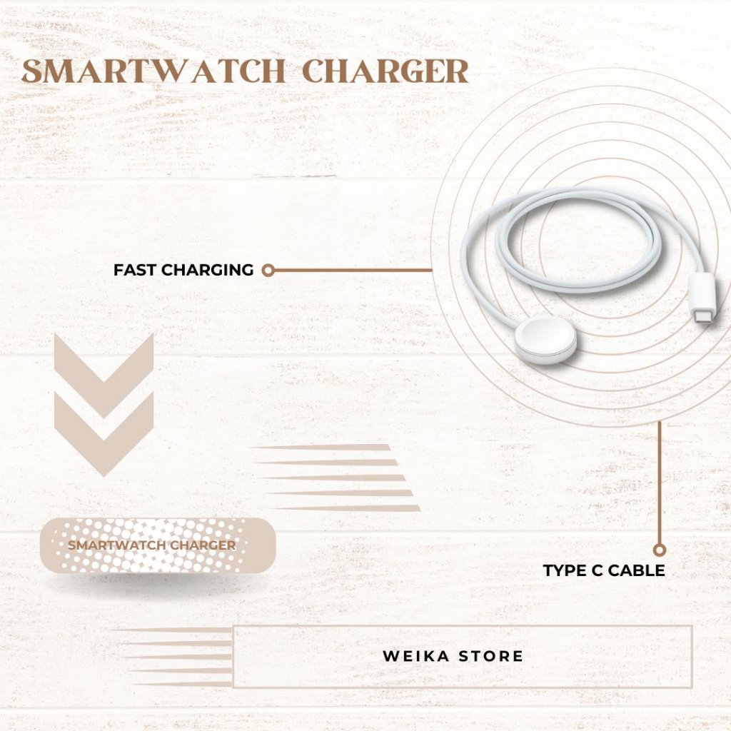 Smartwatch Charger App-Watch Fast Charging Magnetic Type C Cable