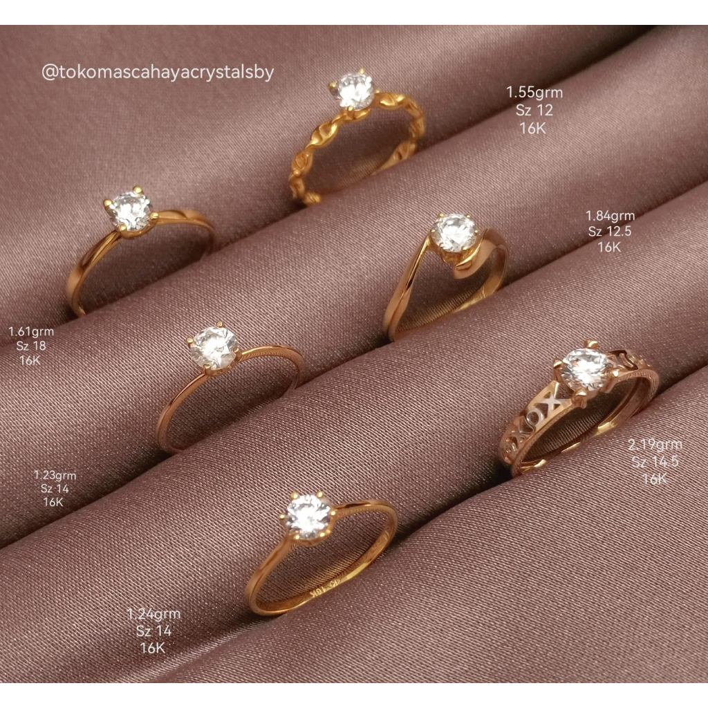 Cincin Solitare Emas kadar 16k 70% 700