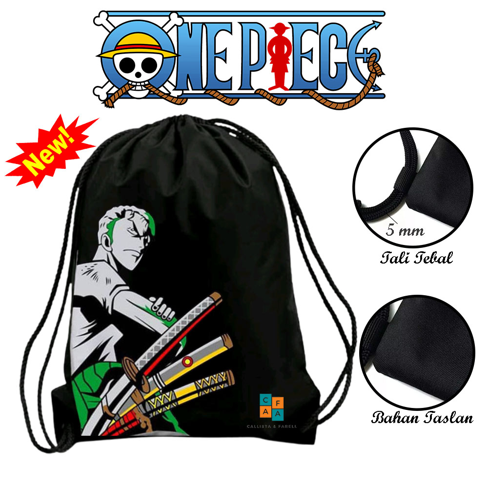 Tas String Bag Multi Fungsi Carakter One Piece / Tas Perlengkapan Futsal / Tas Sekolah