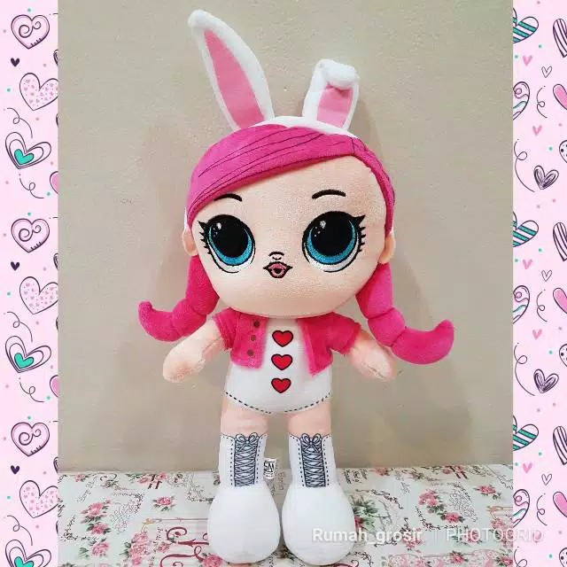 Boneka Karakter Lucu Lol Suprise Unicorn Bunny Bullet Pinky Girl Mainan Boneka Anak Perempuan Lucu Bisa Nyala Bahan Halus Lembut