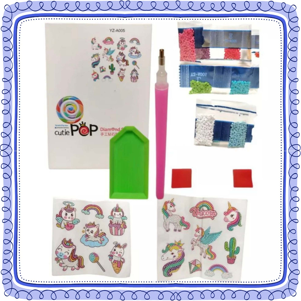 Stiker Diamond Cutie PoP Sticker Diamond DIY Stiker Mutiara Painting Kit