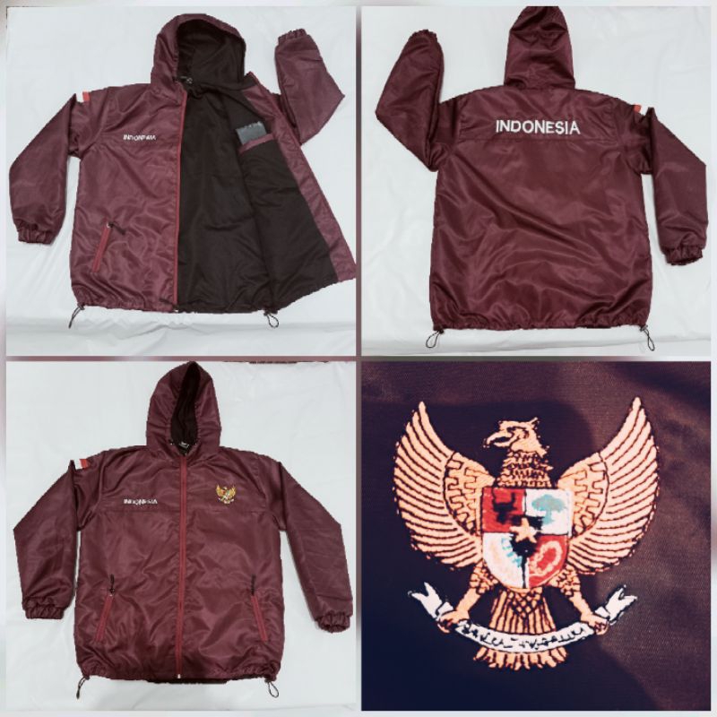 JAKET WP INDONESIA GARUDA PREMIUM size BiG (xL/xxL/xxxL)(unisex) bordir Garuda permanen(bagus buat berpasangan).