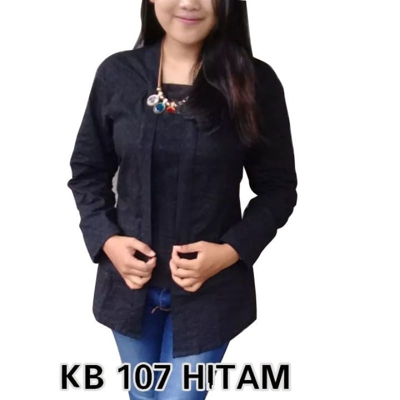 Kebaya Kutubaru Embos Hitam