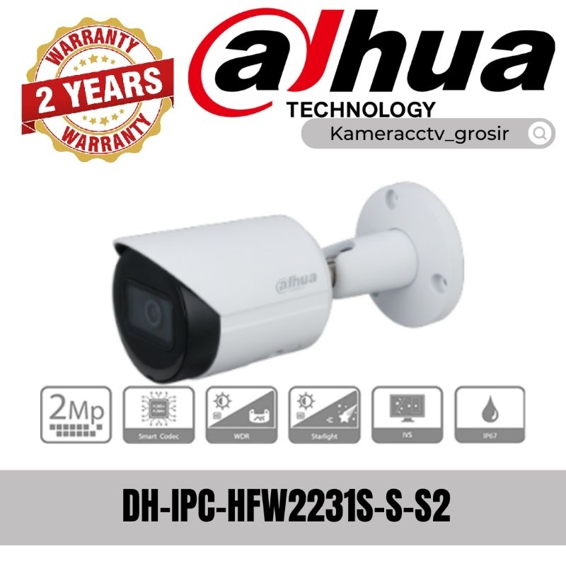 IP CAMERA 2MP DAHUA OUTDOOR DH-IPC-HFW2231SP-S-S2