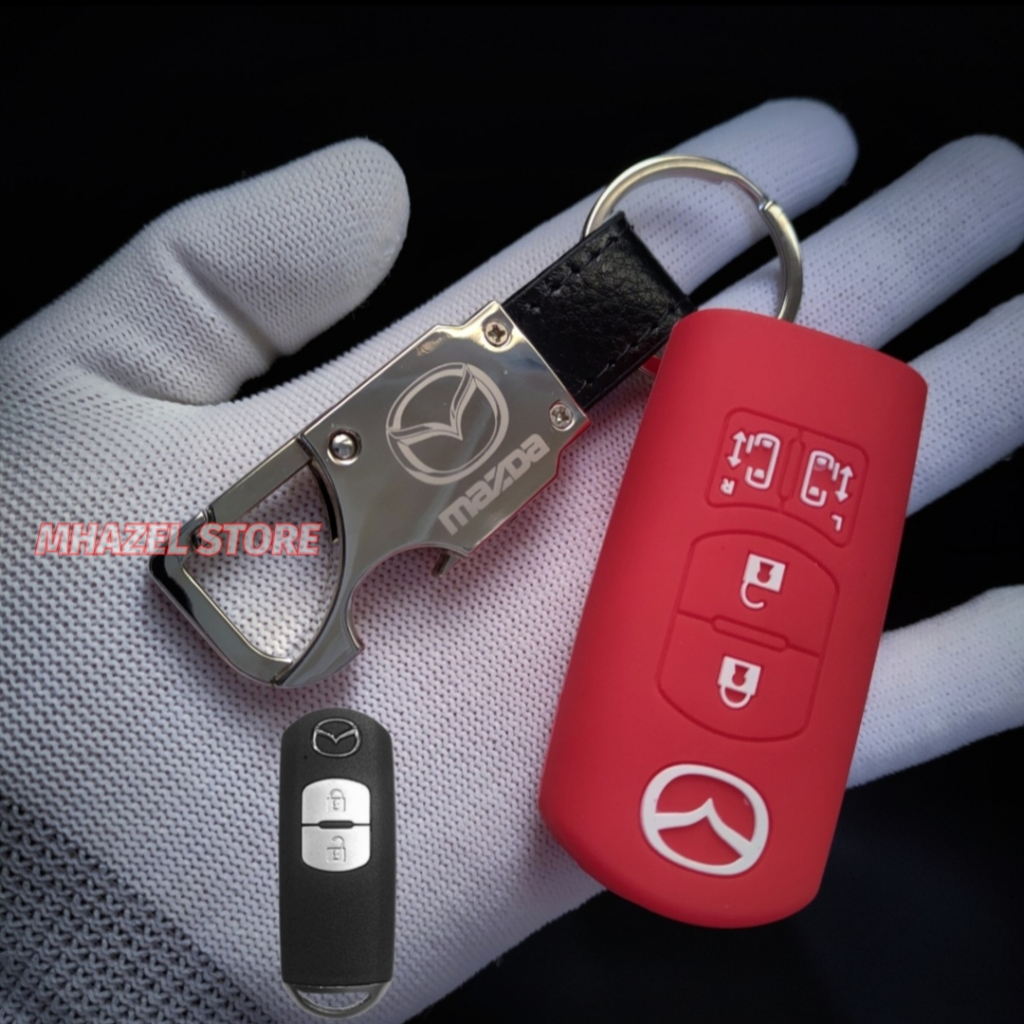 gantungan kunci sarung case cover silikon remote keyless mobil mazda biante