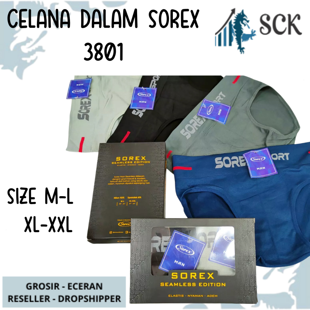 [ISI 1] CD Pria SOREX 3801 / Boxer Cowok CD Cowok SOREX