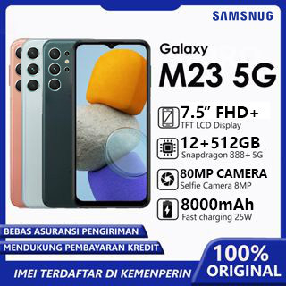 Hp Baru GaIaxy M23 HP murah 7.5inci layar penuh handphone 12GB+512GB cuci gudang Smartphone ponsel 4