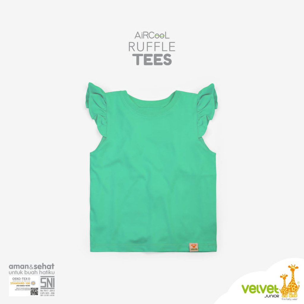 Velvet Junior Kaos Anak Perempuan - Ruffle Tees (1pcs)