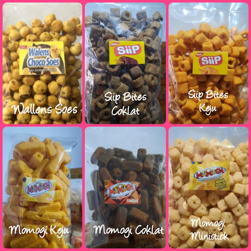 

Chiki balls, momogi mini stick, taro, french fries, siip bites | snack kiloan | snack ORI