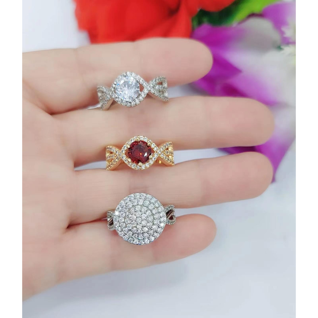 Cincin Xuping Permata Lapis Emas Perhiasan R629 630 631
