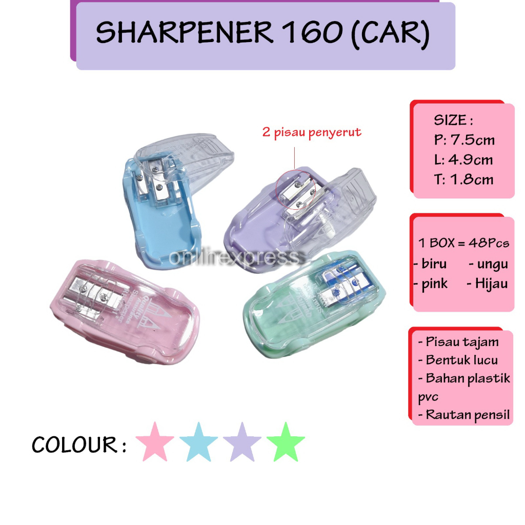 

Serutan Pensil / Rautan Pensil / Sharpener Pencil Racing Car 160 Combo