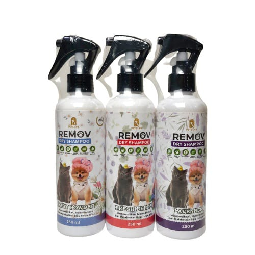 Remov Dry Shampoo 250ml / Shampo Kering Tanpa Bilas Kucing &amp; Anjing Murah