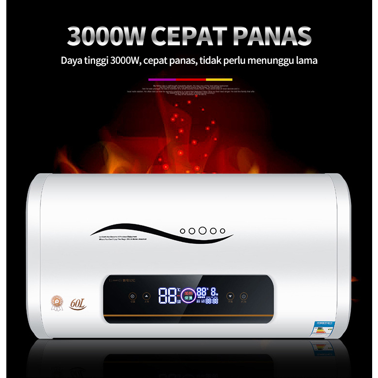 Pemanas Air Water Heater Listrik 40 Liter  3000W  / Heater mandi air panas / Pemanas air kamar mandi