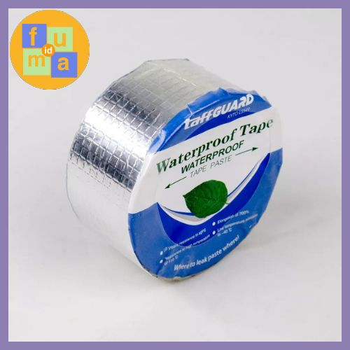 Lakban Anti Bocor Aluminium Foil Tape Perekat Super Kuat / Lakban Anti Bocor Anti Air Tahan Panas Aluminium Foil Asphalt Tambal Atap Lem Talang Serba Guna NEW