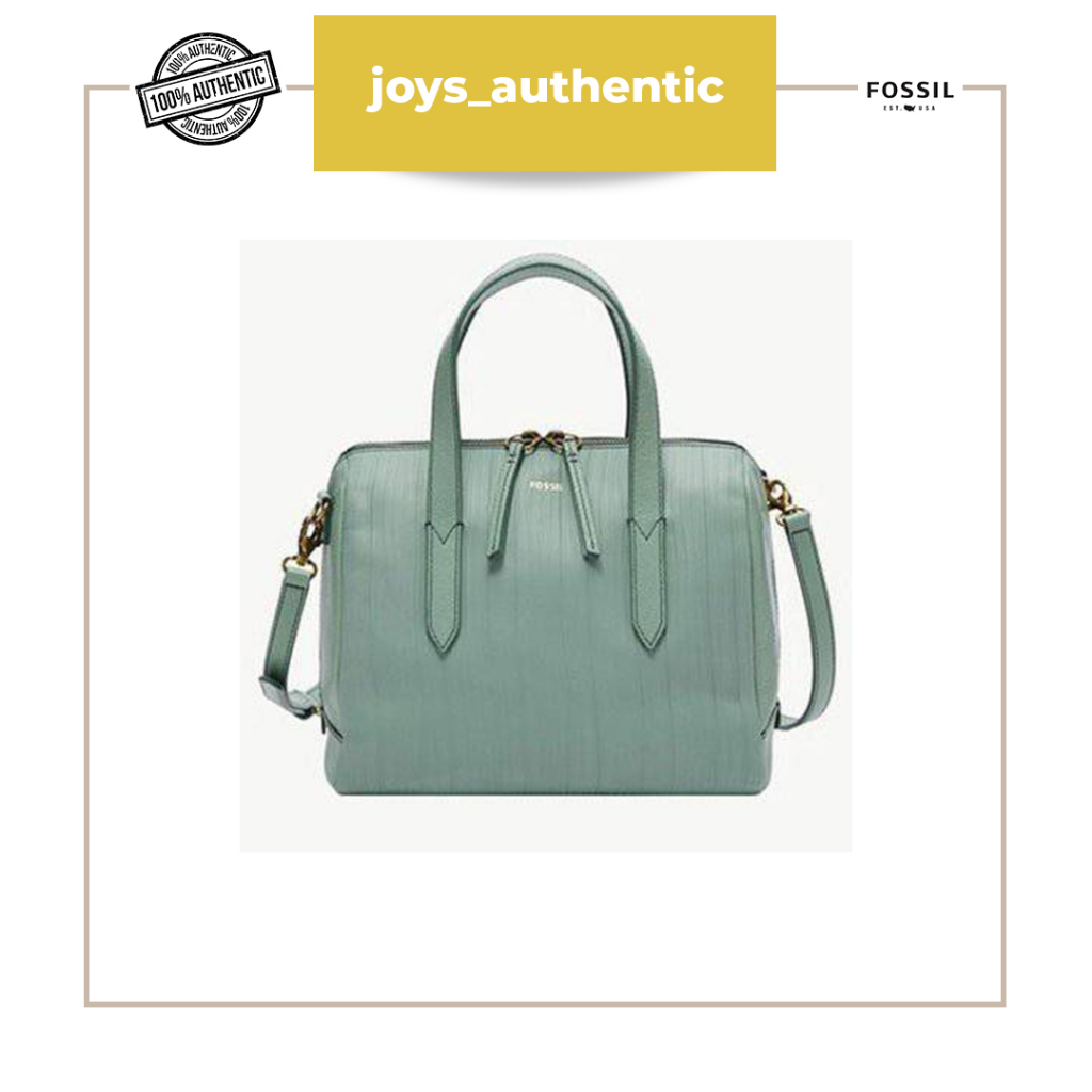Tas Wanita Fossil Sydney Satchel Leather Sage Woman Bag Authentic Original