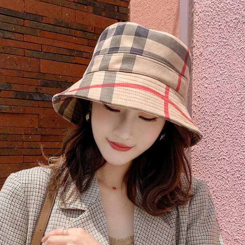 Topi bucket gaya korea model kotak fashion wanita bisa COD ZH69