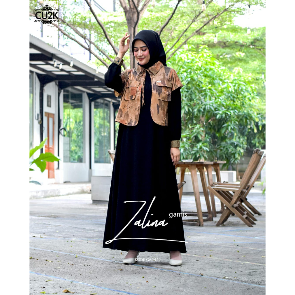 SET GAMIS ZALINA by CU2K setelan gamis outer wanita