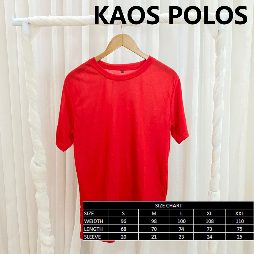 Kaos Polos PE UNISEX  S, M, L, XL, XXL / Kaos polos Pria Cowok / Kaos Polos Wanita Cewek / Kaos Oblong Pria Casual Neck O Premium PE 24s