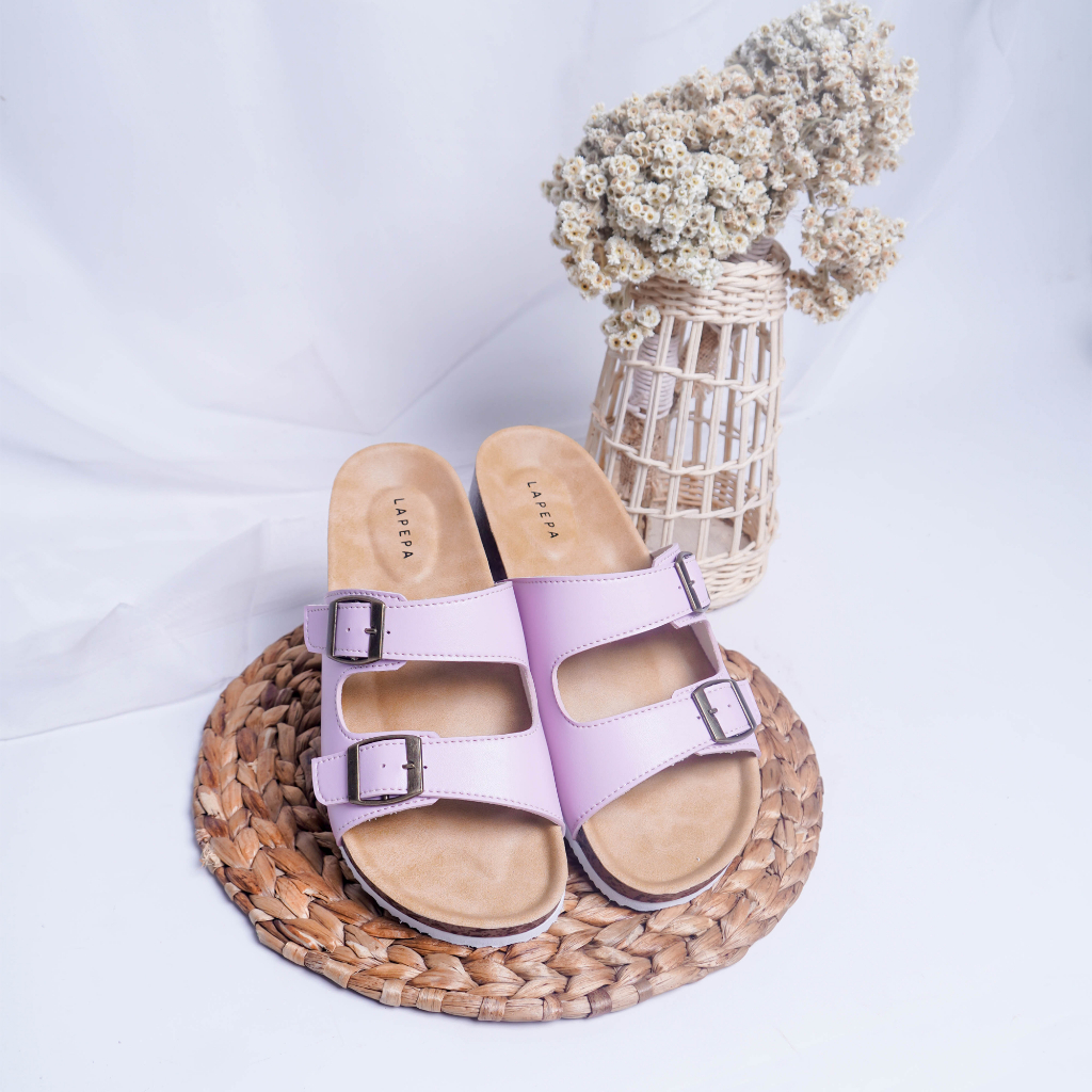 Adarastore - Lapepa JINNY SERIES Sandal Wanita Casual Sendal Slop Puyuh Bekinian Model Birken Ban Dua