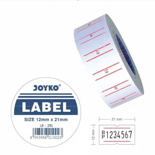 

Kertas Label Harga Joyko 10 Roll [LB-2RL/10Roll] / Isi Ulang Refill Price 1 Baris Stiker Barcode 1 Line Termurah Terlaris
