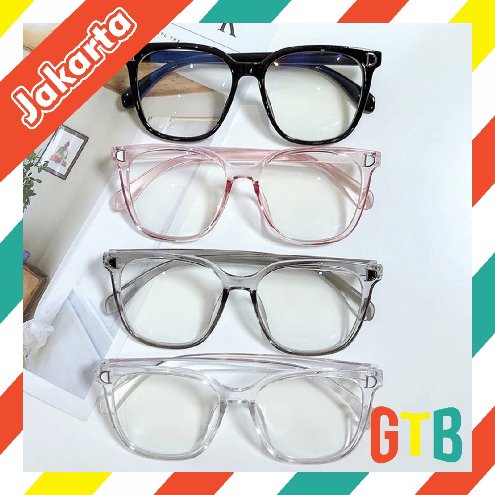 ❤️GTB❤️ Kacamata Persegi Retro Aquare Pria Wanita Optik Fashion Komputer Kacamata G042