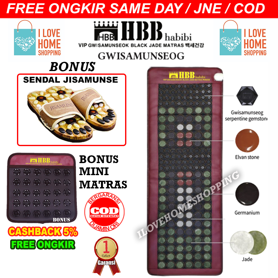 HABIBI jade matras kesehatan Tourmaline Gwisamunsok