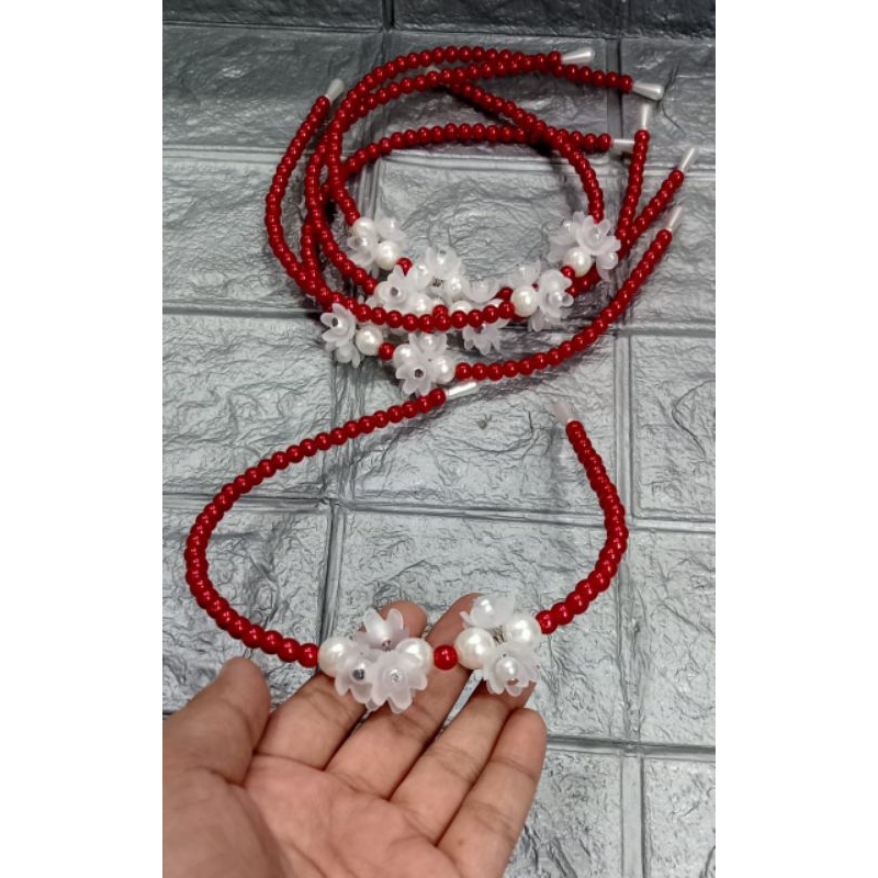 3pcs Bando Mutiara|Bando Merah Putih|Bando Manik