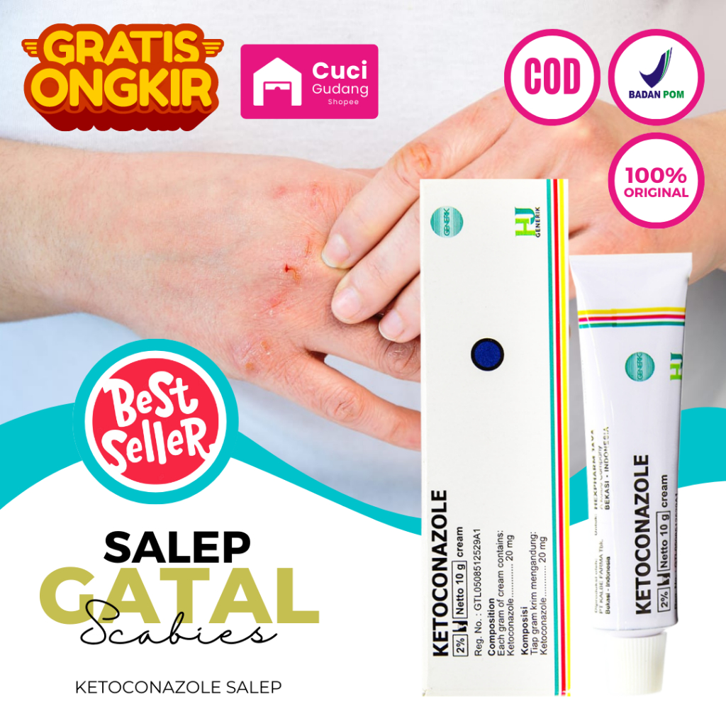 Ketoconazole Salep Gatal Paling Ampuh Untuk Penyakit Kulit Selangkangan Anak Obat Gatel Jamur Dermat
