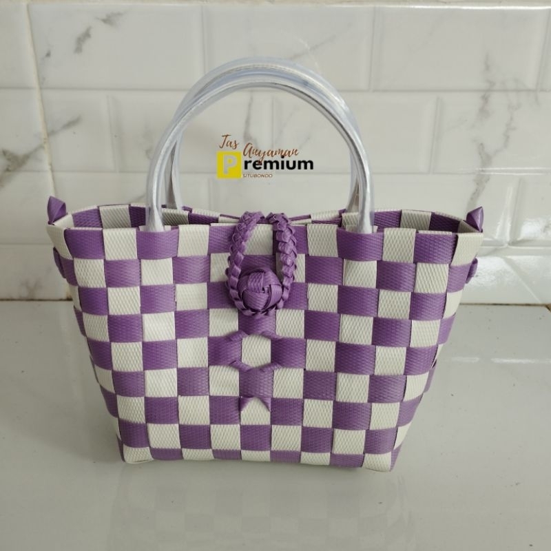 (MiNi Catur part 2) 14x8x14 cm Tas Anyaman Souvenir Premium Situbondo