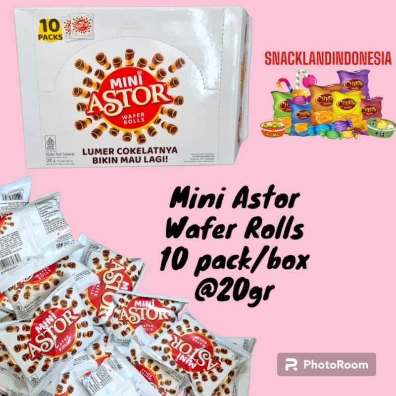 

[PROMO!!] Mini Astor Wafer Rolls Per Box Isi 10 Sachet