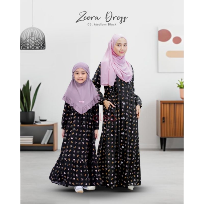 RIHAIA | Zeera Dress by Olea - Gamis Couple Ibu & Anak / Mom & Kids