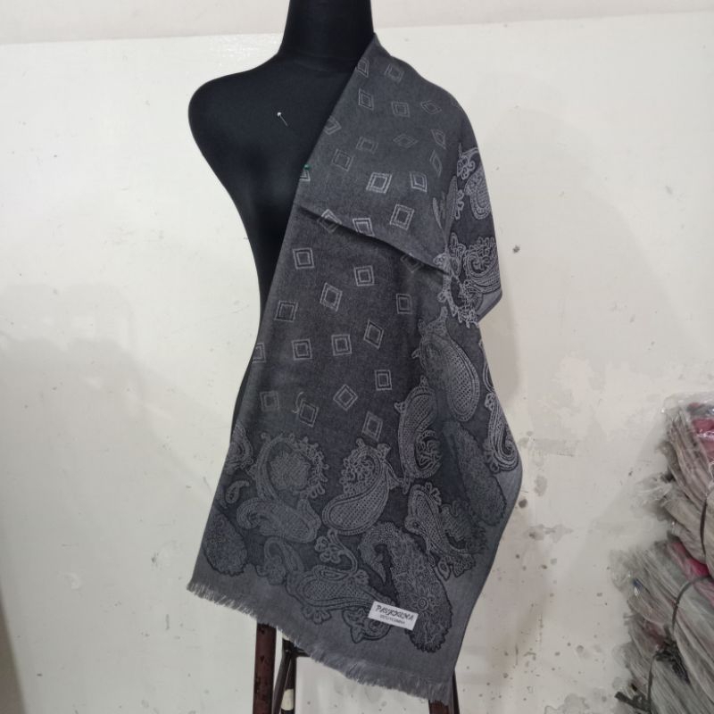 pashmina cashmere motif keong kotak || selendang scarf pashmina shawl souvenir hadiah