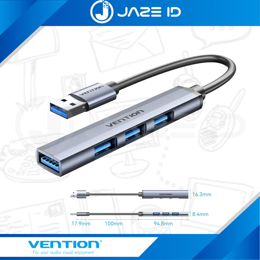 Vention High Speed USB 3.0 Hub for Windows Mac Linux Extention Port