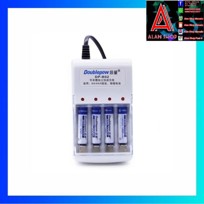 CHARGER BATERAI CAS AA AAA DOUBLEPOW