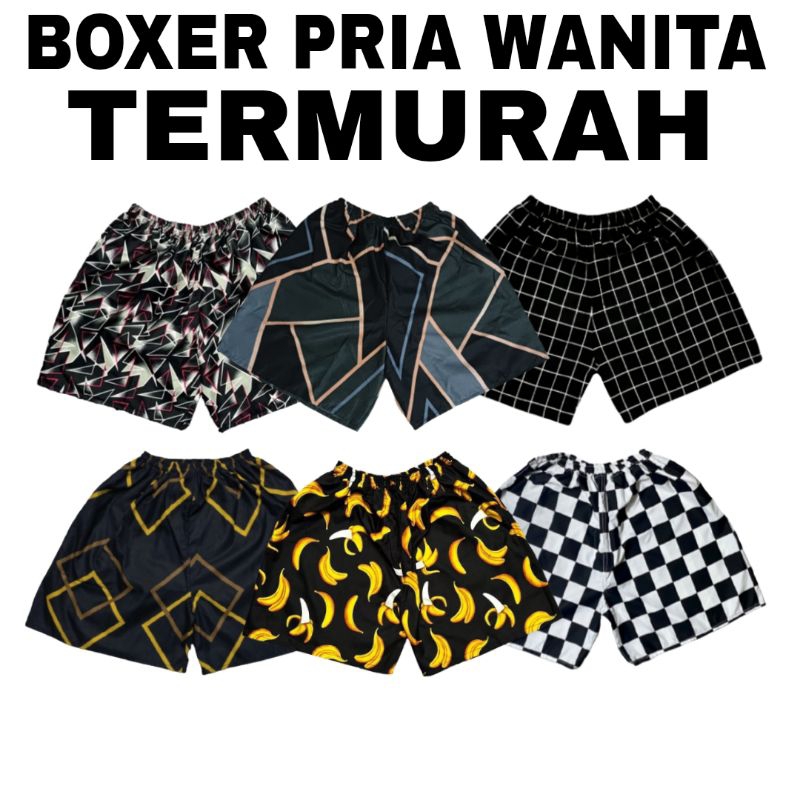 5 PCS BOXER PRIA WANITA/BOXER MOTIF/CELANA PENDEK BOXER/BOXER MURAH/BOXER GROSIR