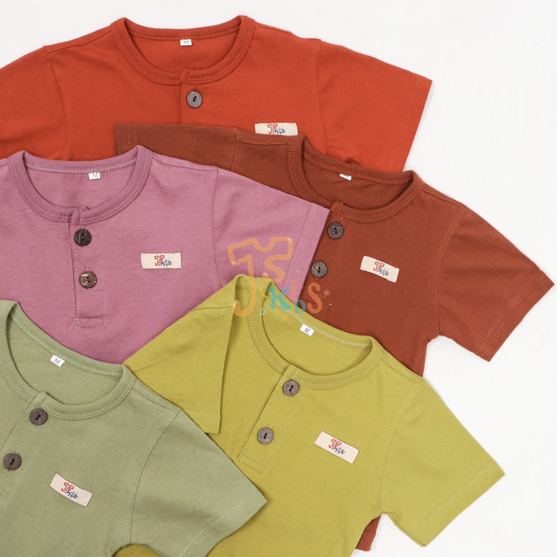 JISA Kids - Baju Anak / Setelan Anak Kiano Kancing Depan Baju Pendek Celana Panjang