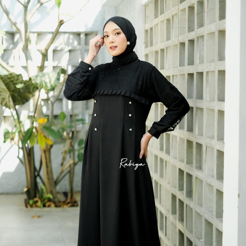 gamis jumbo ld140 elegan bahan cringkle adem/gamis brukat terbaru