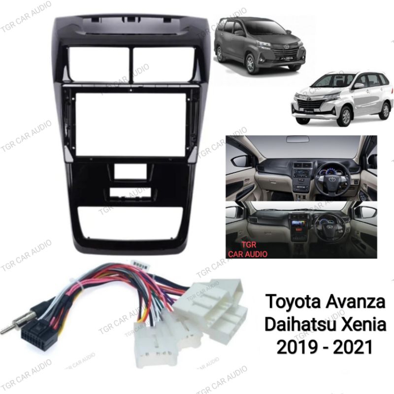frame head unit android 9 dan 10 inch toyota avanza daihatsu xenia 2019 - 2021