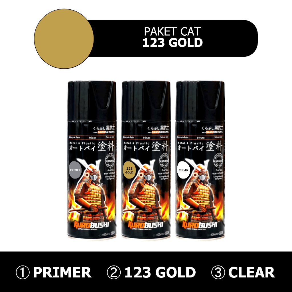 Paket Cat 123 Gold / SAMURAI PAINT / Cat Semprot