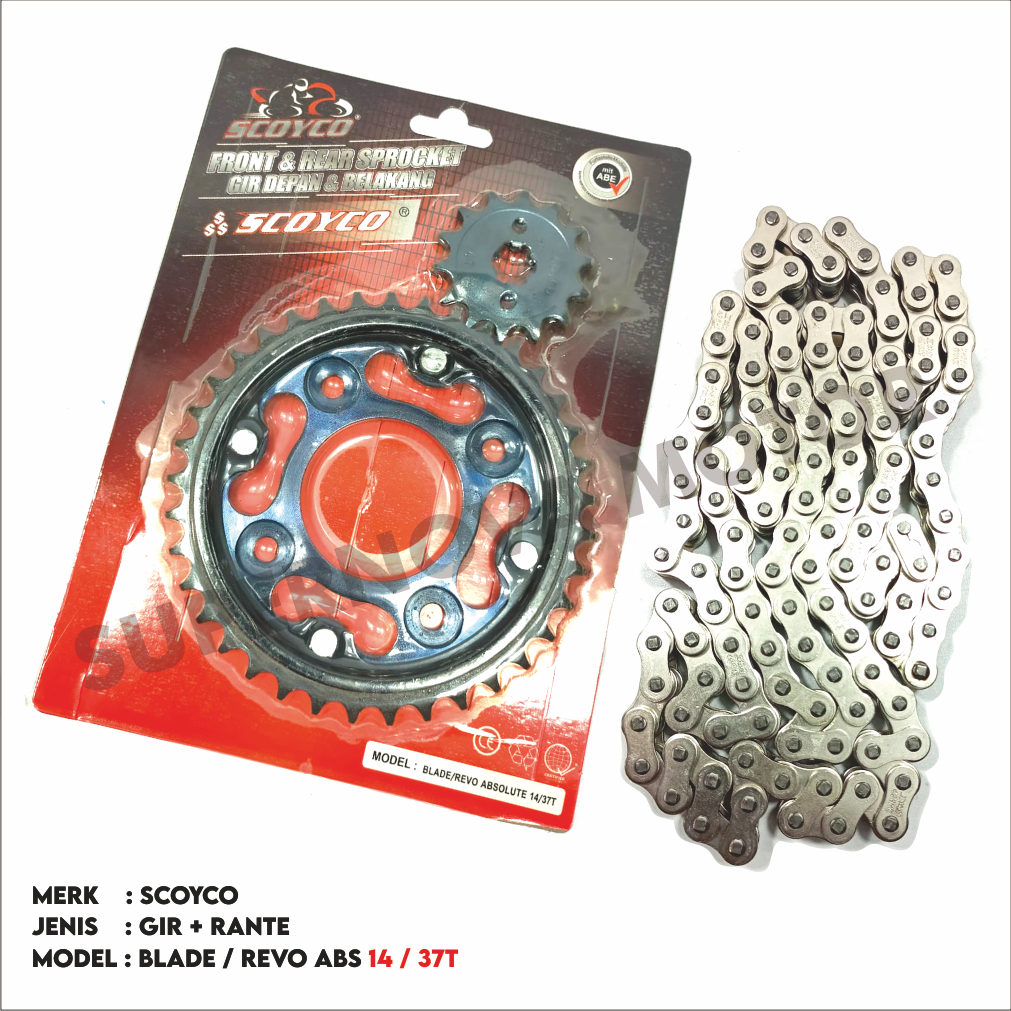 GIR SET GIR DEPAN BELAKANG FORCE 1 F1ZR BLADE REVO ABS JUPITER Z MX SUPRA FIT NEW GRAND MERK SCOYCO