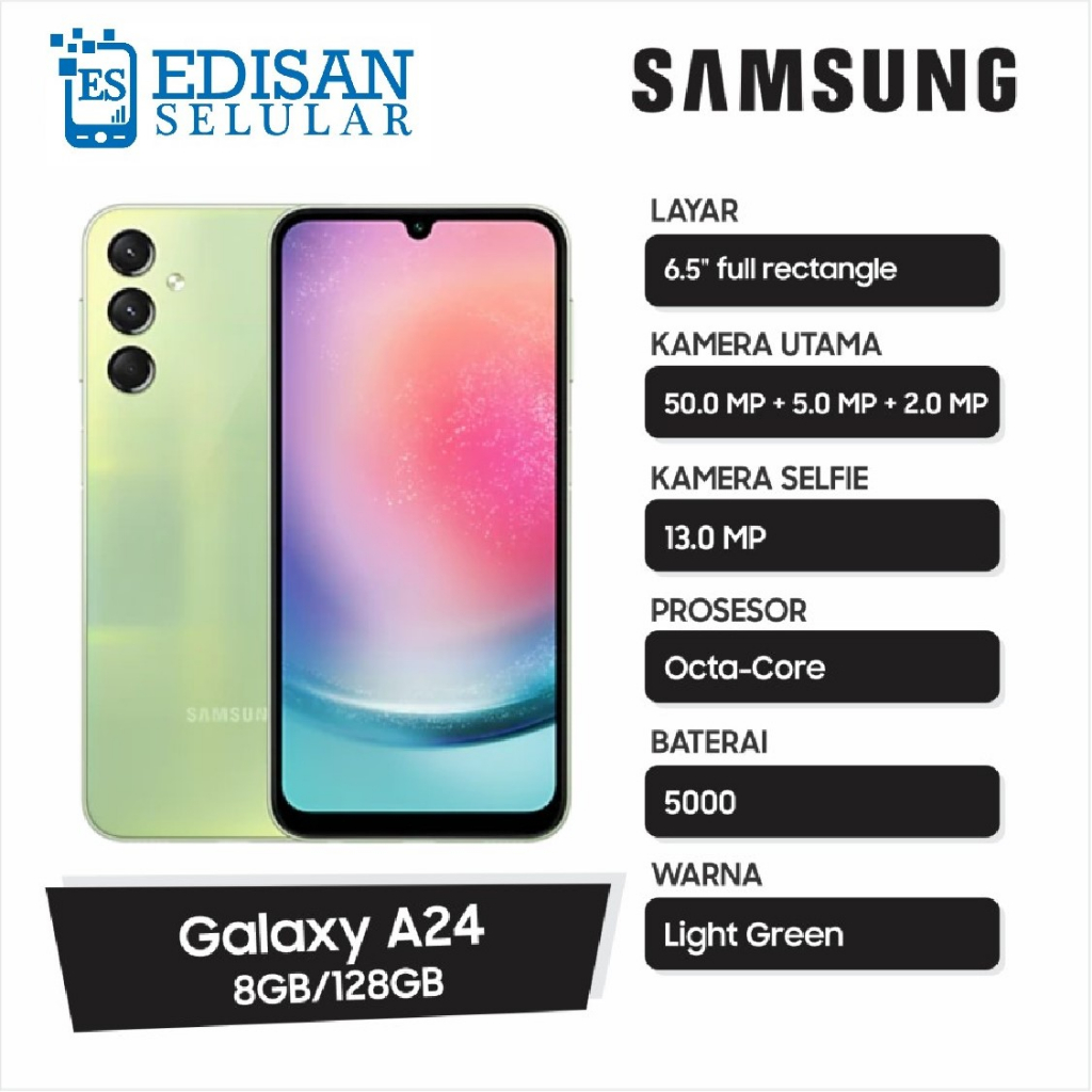 Smartphone Samsung A24 Ram 8GB+8GB internal 128GB Garansi Resmi