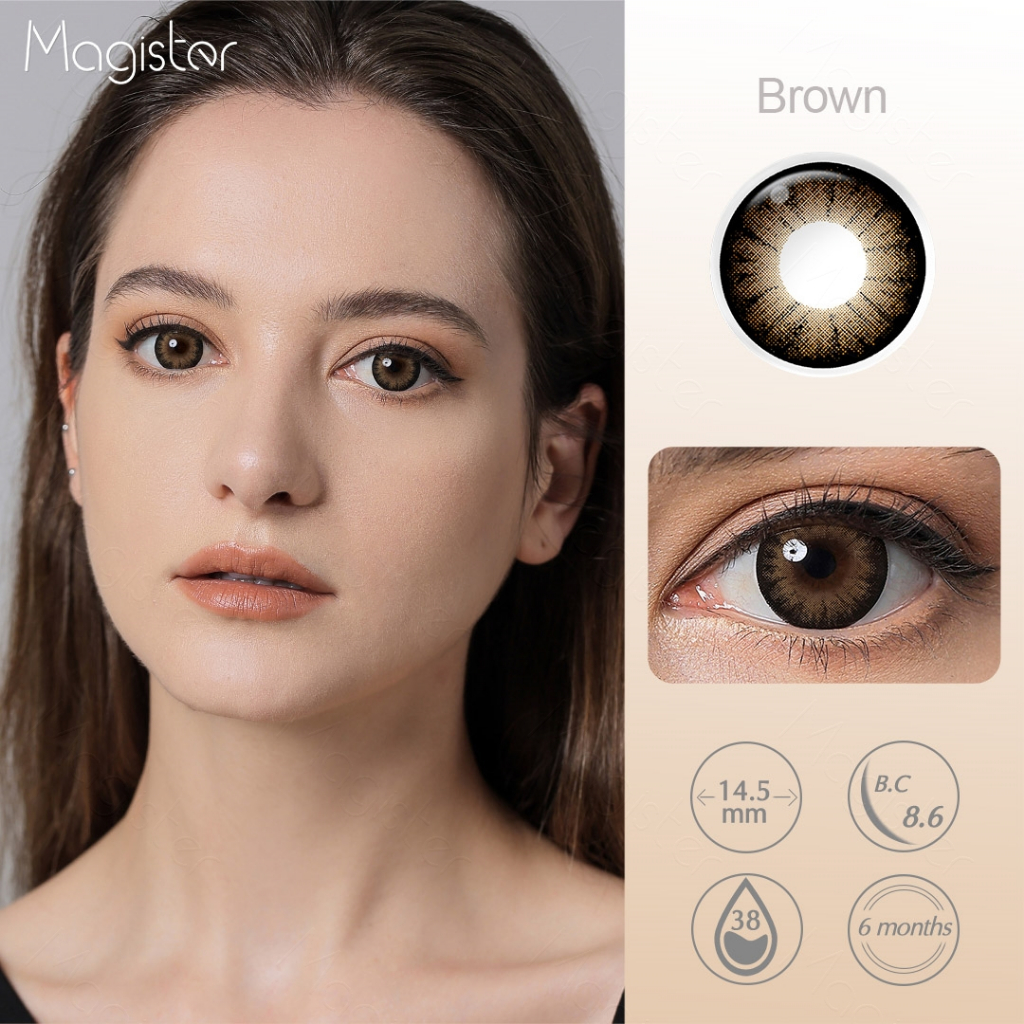 Softlens Minus (-0.00 s/d -8.00)  lensa kontak warna softlens 14.5mm Hitam brown