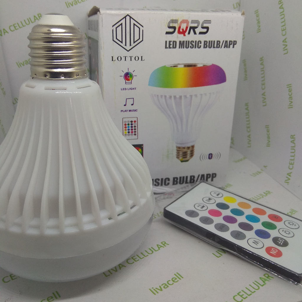 Speaker Musik Bluetooth 2 in 1 - Lampu Speaker LED bohlam lampu bulb