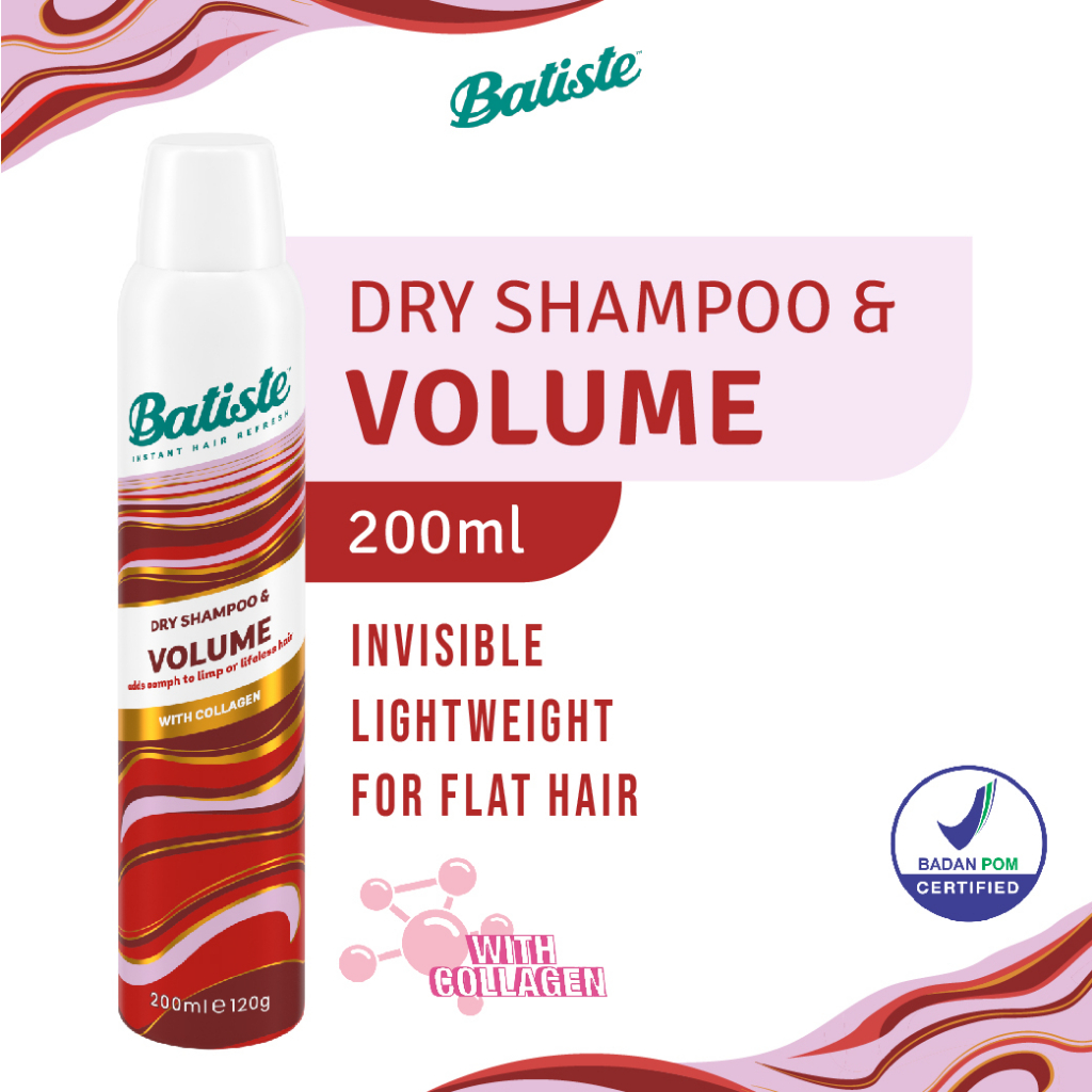 BATISTE Dry Shampoo - Shampo Kering Perawatan Penyegar Pembersih Rambut Lepek Berminyak Kotor 200 ml