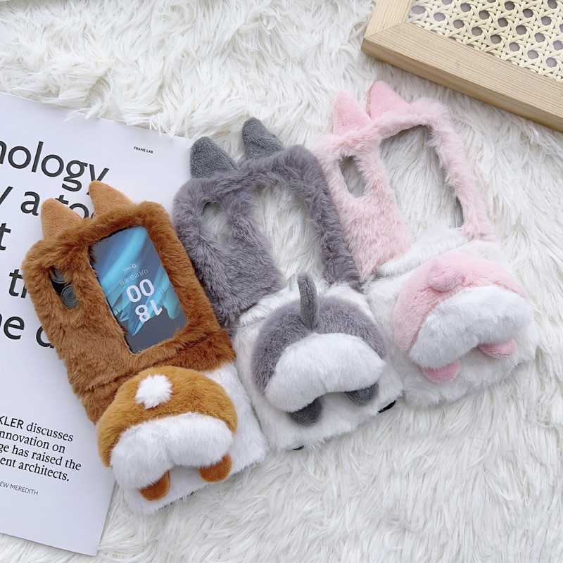 Casing Oppo Find N2 Flip Furry Case TPU [Casing Bulu Bulu Furr Halus]