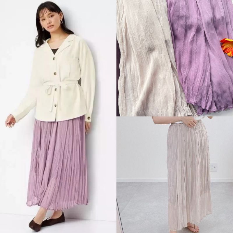 GU BY uniqlo soft plisket skirt ( RA1-6)